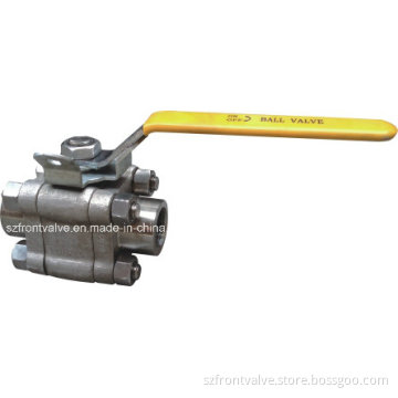 Forged Stainless Steel 3PC Threaded Ball Valve with Locking Device
